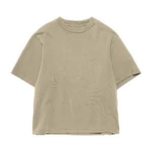 Beige Solid Tee Front