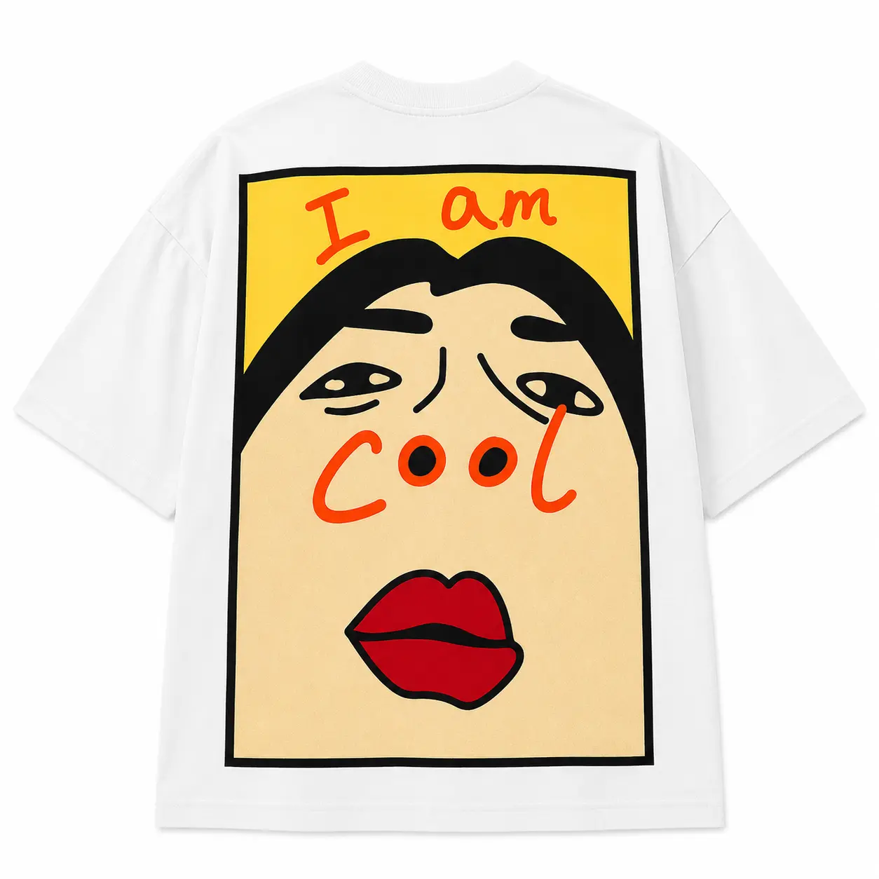 Cool Face Graphic Oversized Tees