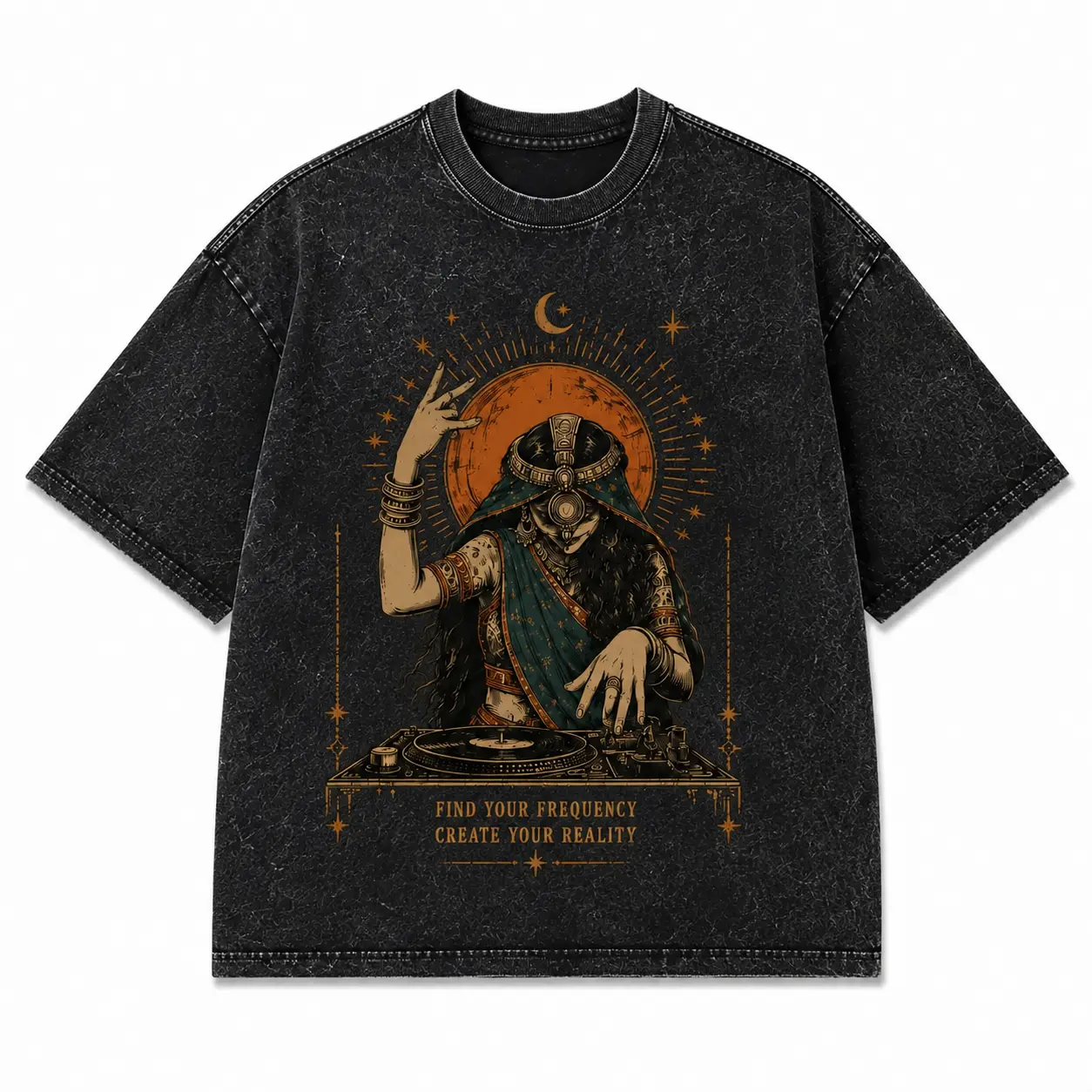 Black Mystic DJ Oversized T-Shirt